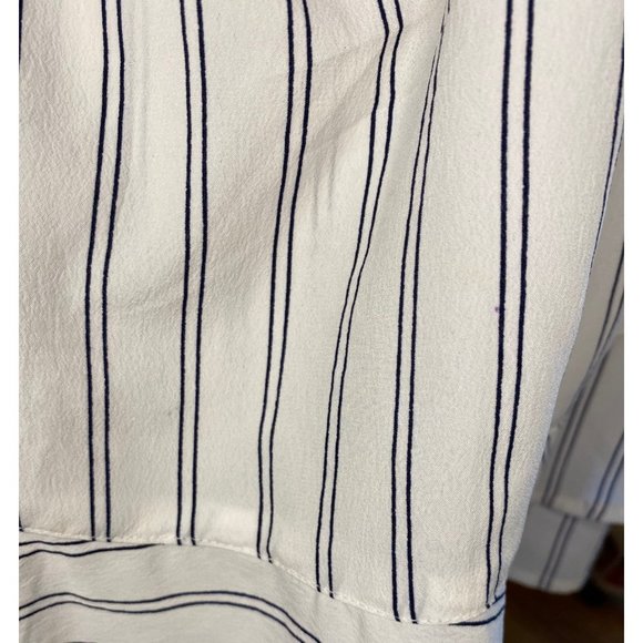 Japna White Striped Tank Shirt Women's Medium - Picture 7 of 14